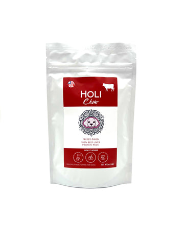 HOLI BEEF LIVER PROTEIN PACK: Beef Liver for Dogs, Liver Treats for Dogs, Organs for Dogs, Freeze Dried Treats for Dogs
